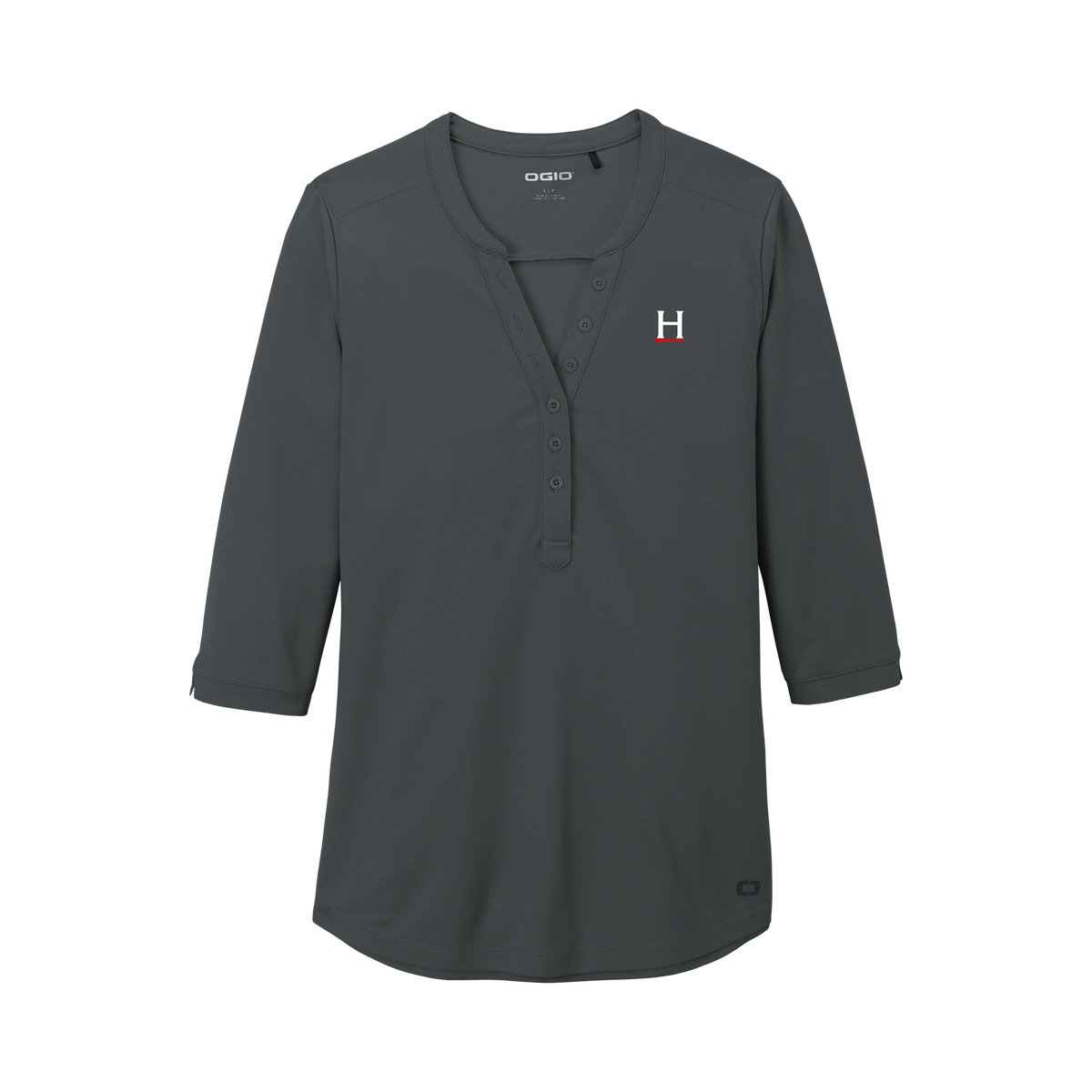 OGIO Ladies Jewel Henley. LOG104. Custom Threads