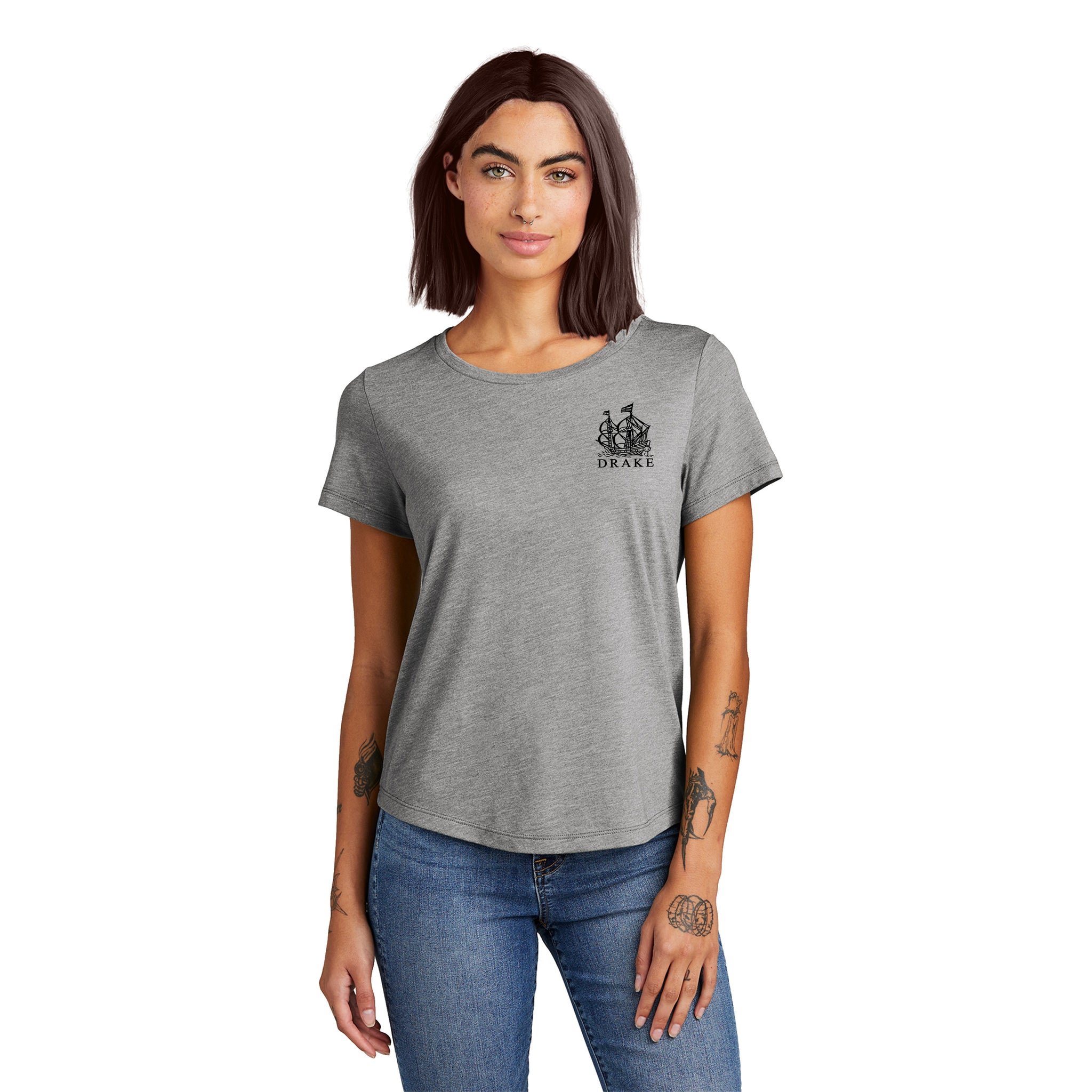 Allmade - Women’s Relaxed Tri-Blend Scoop Neck Tee. AL2015. (SCREENPRINT)