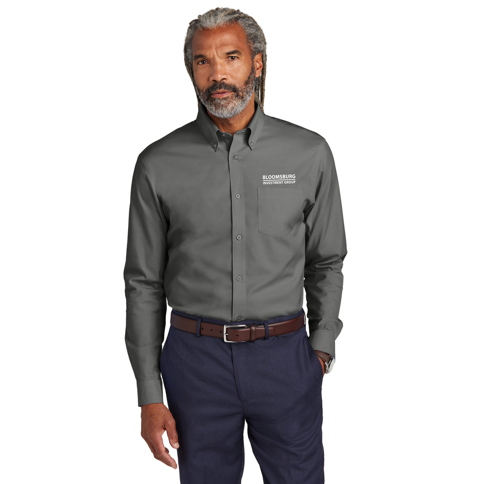 [TALL] Brooks Brothers - Wrinkle-Free Stretch Pinpoint Shirt. TBB18000.