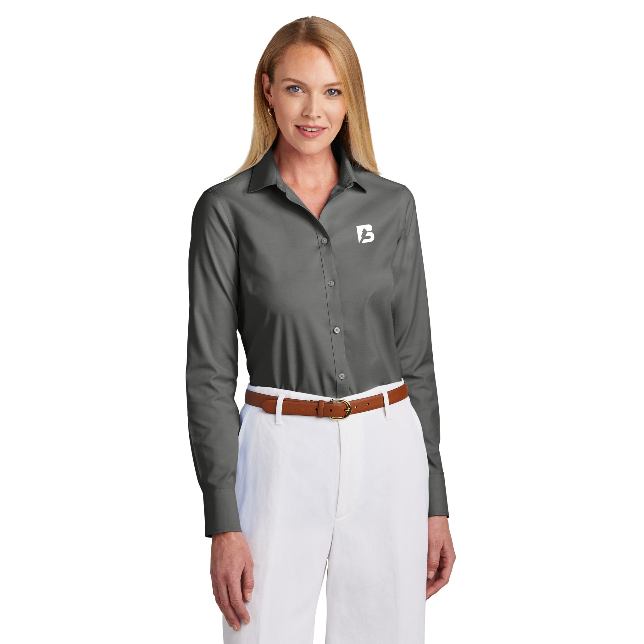 Brooks Brothers - Ladies Wrinkle-Free Stretch Pinpoint Shirt. BB18001.