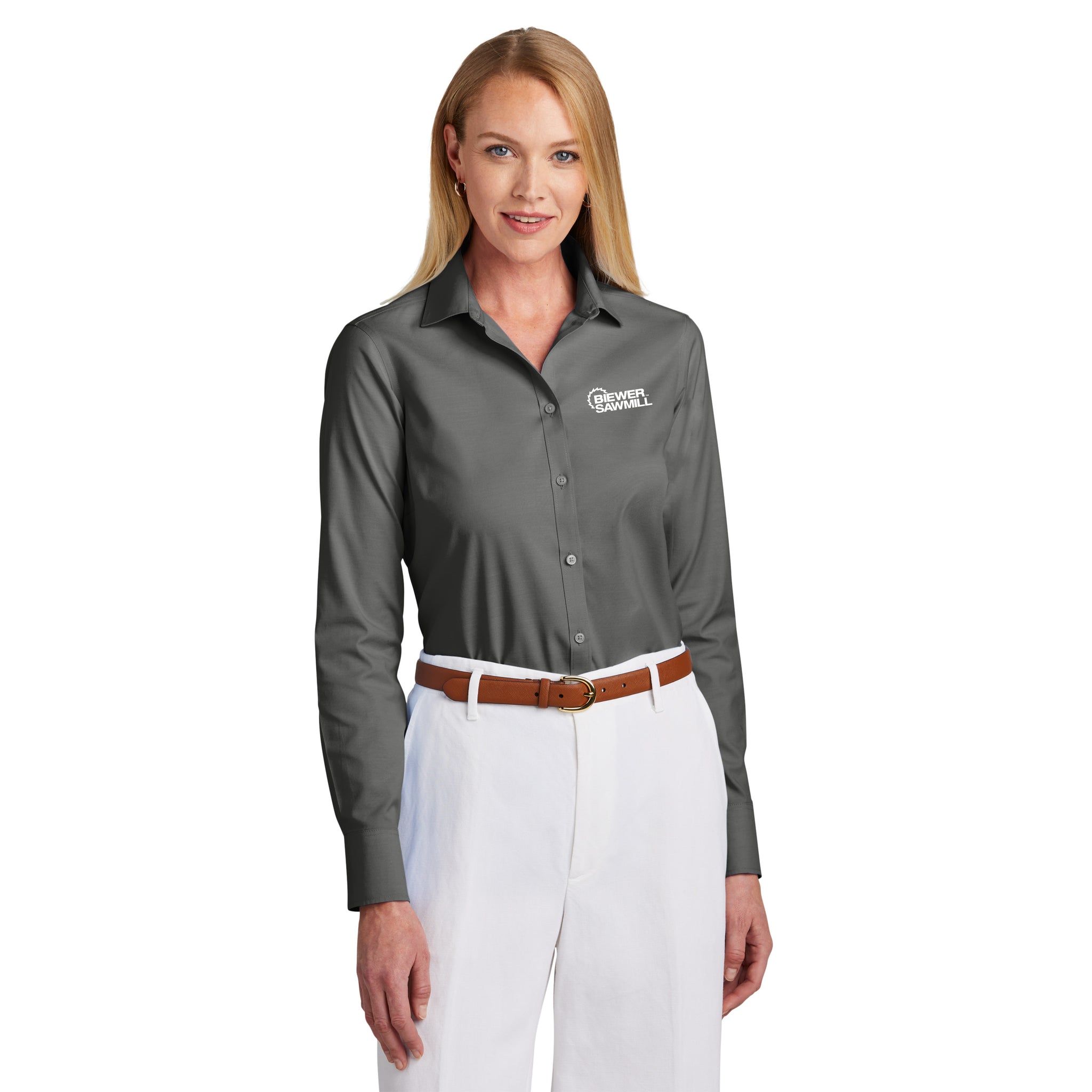 Brooks Brothers - Ladies Wrinkle-Free Stretch Pinpoint Shirt. BB18001.