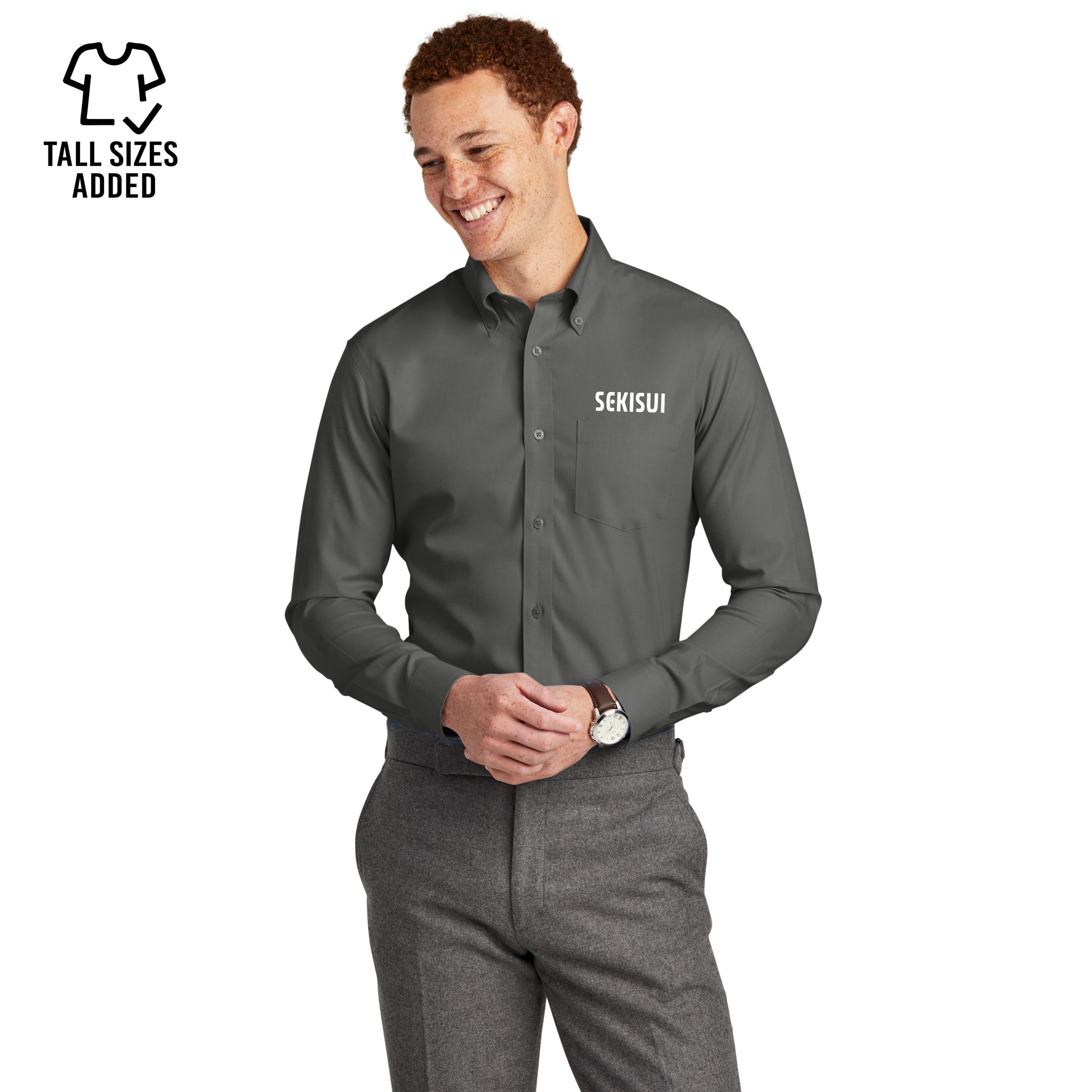 Brooks Brothers - Wrinkle-Free Stretch Nailhead Shirt. BB18002.