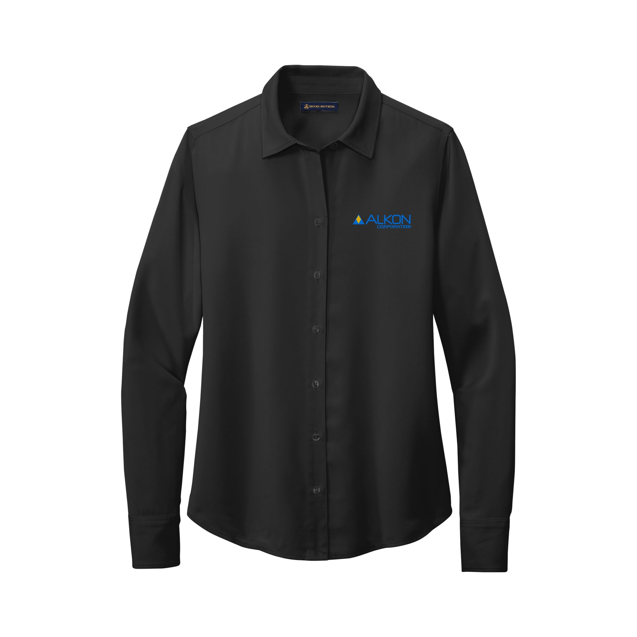 Brooks Brothers - Ladies Full-Button Satin Blouse. BB18007.