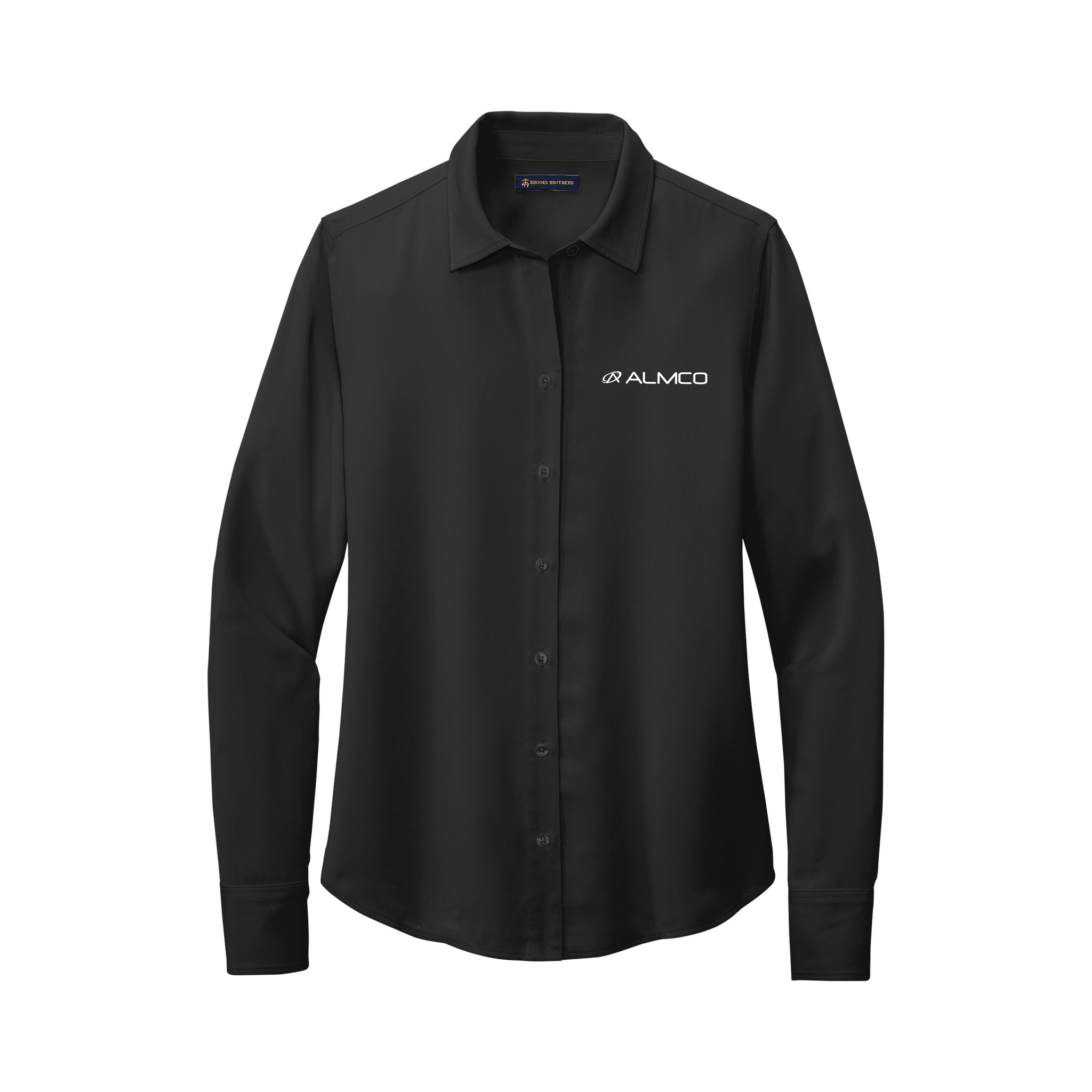 Brooks Brothers - Ladies Full-Button Satin Blouse. BB18007.