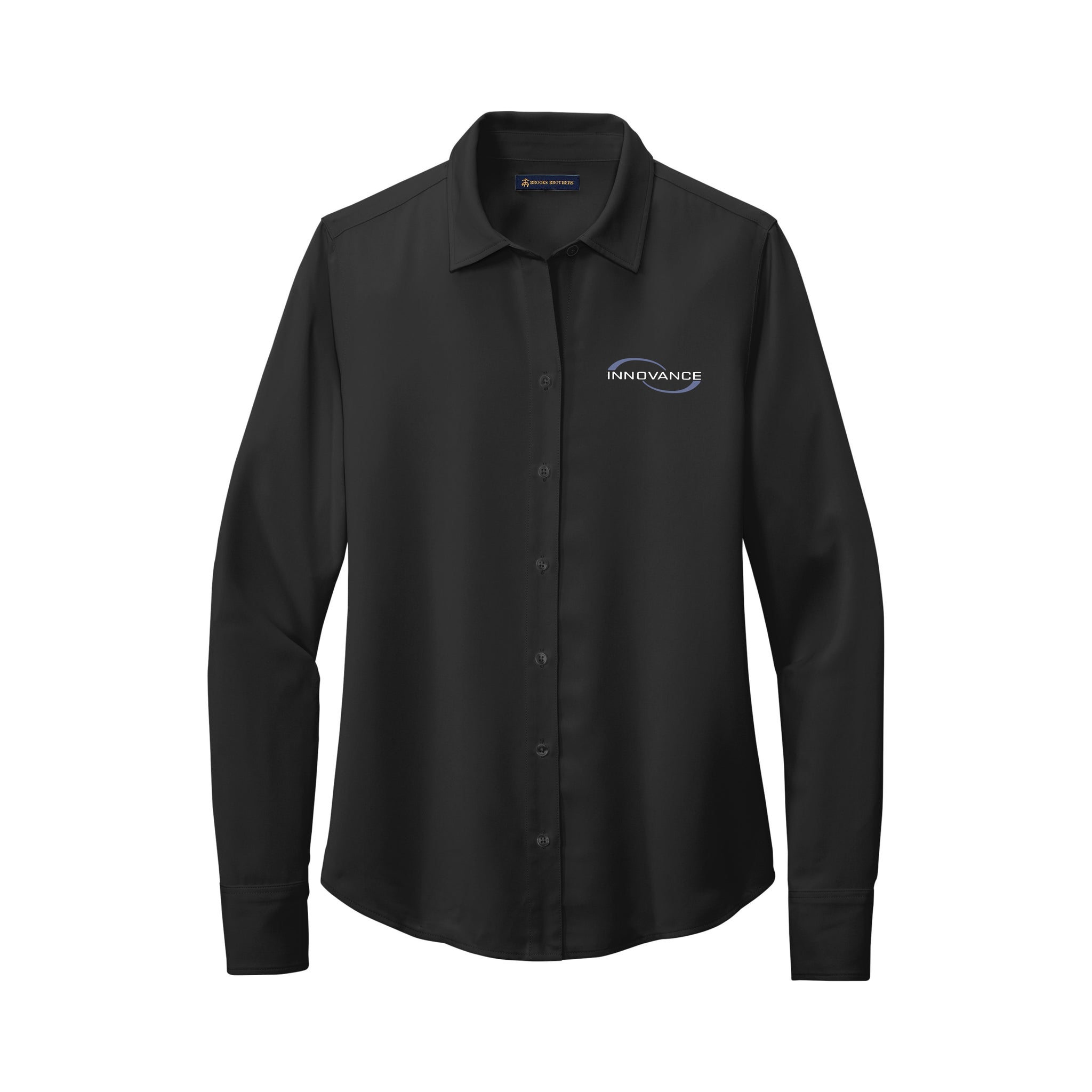 Brooks Brothers - Ladies Full-Button Satin Blouse. BB18007.