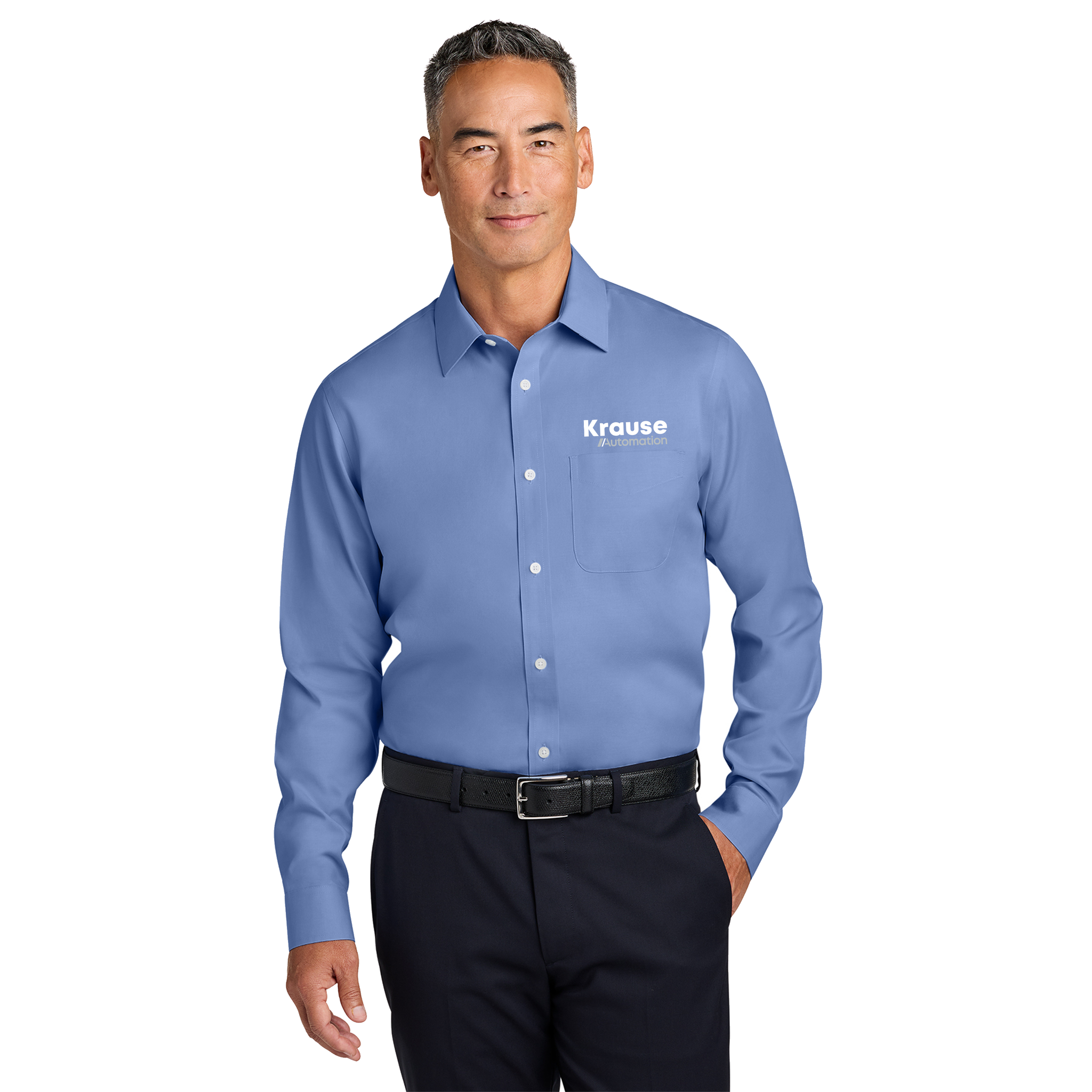 Brooks Brothers - Wrinkle-Free Stretch Pinpoint Spread Collar Shirt. BB18012.