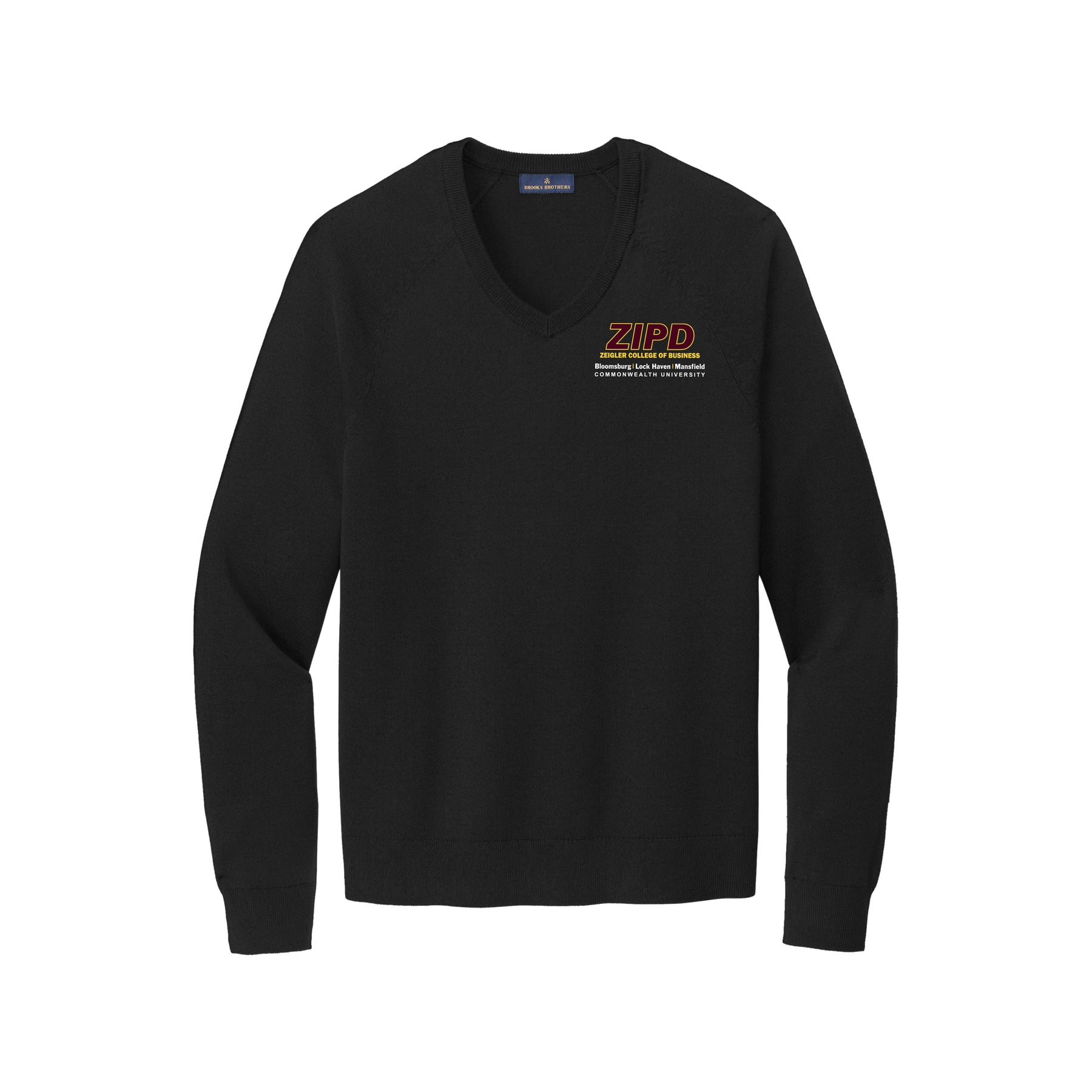 Brooks Brothers - Cotton Stretch V-Neck Sweater. BB18400. – Custom Threads