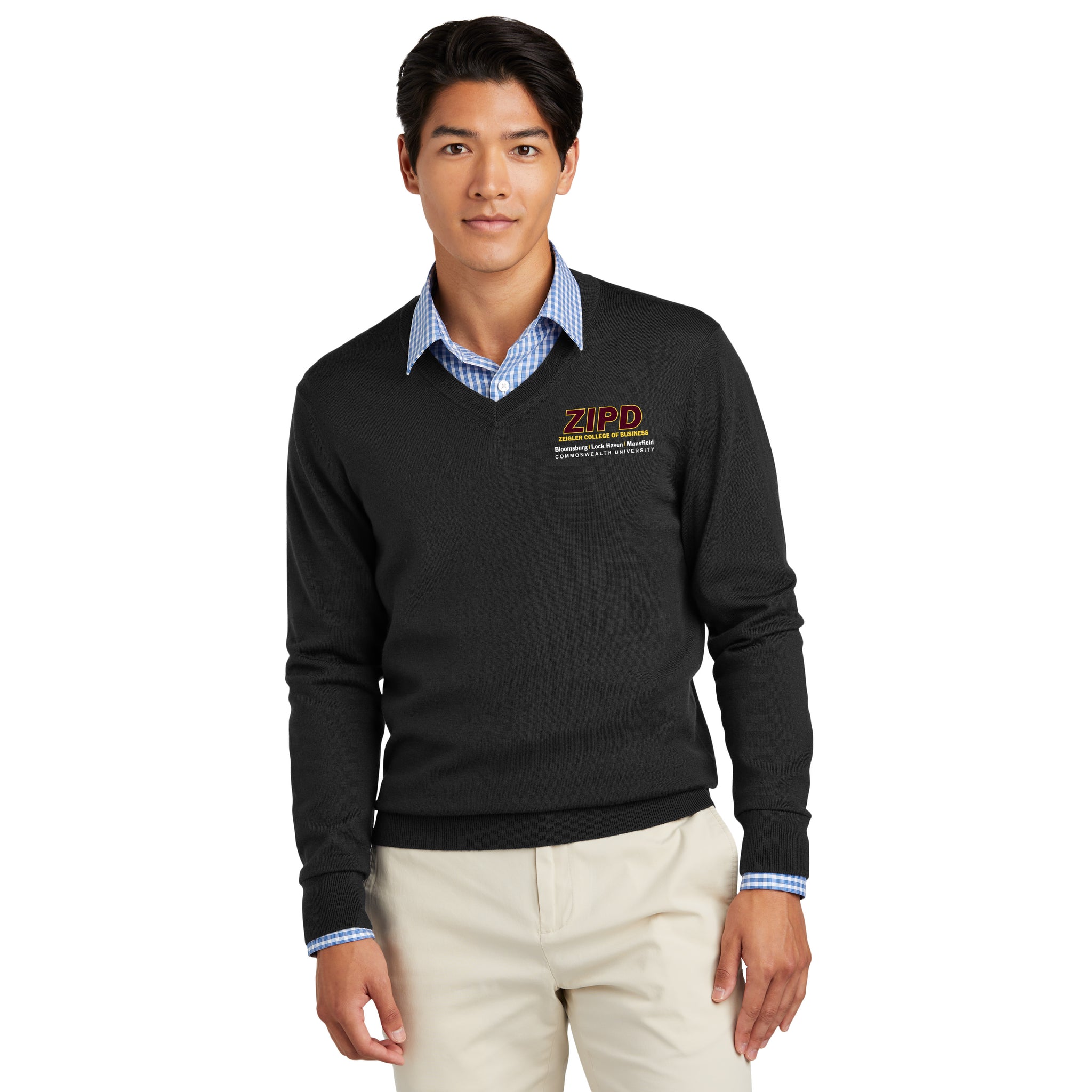 Brooks Brothers - Washable Merino V-Neck Sweater. BB18410.