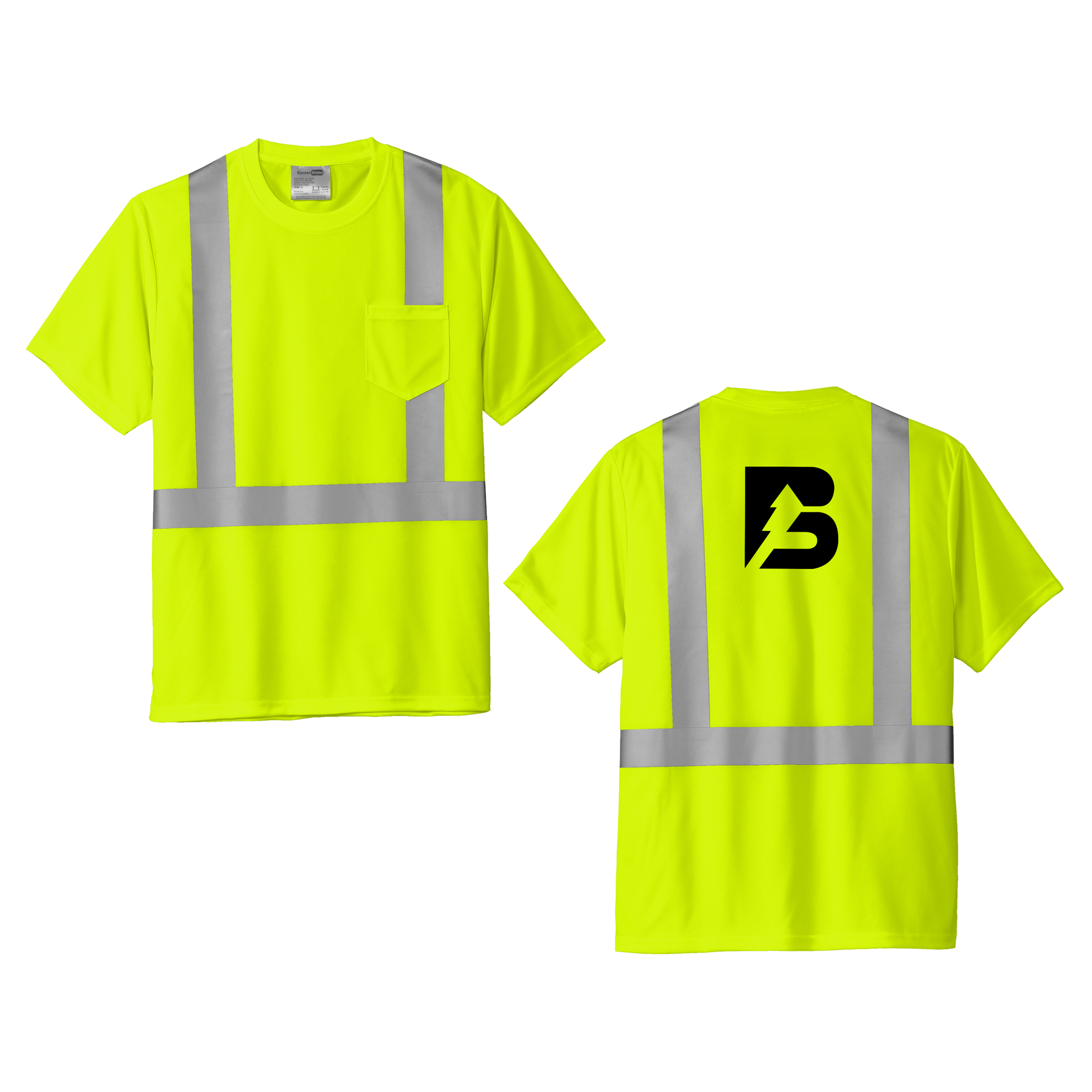 CornerStone - ANSI 107 Class 2 Mesh Tee. CS200. [SCREENPRINT]