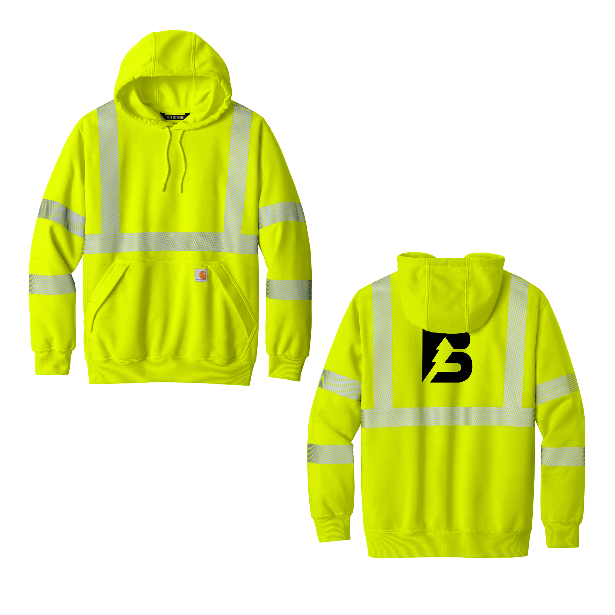 Carhartt - ANSI 107 Class 3 Hooded Sweatshirt. CT104987. [SCREENPRINT]