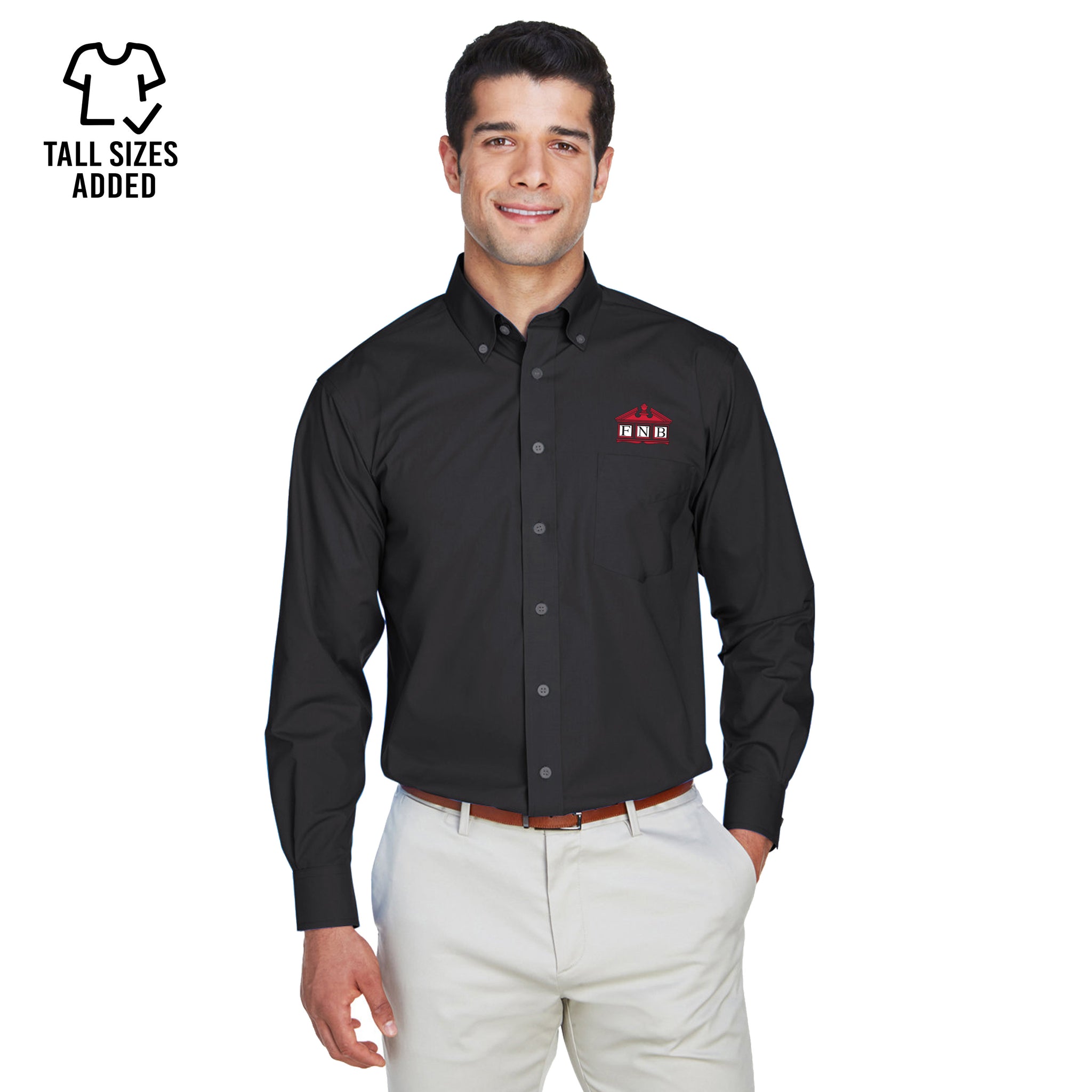 Devon & Jones - Crown Collection Solid Broadcloth Woven Shirt. D620.