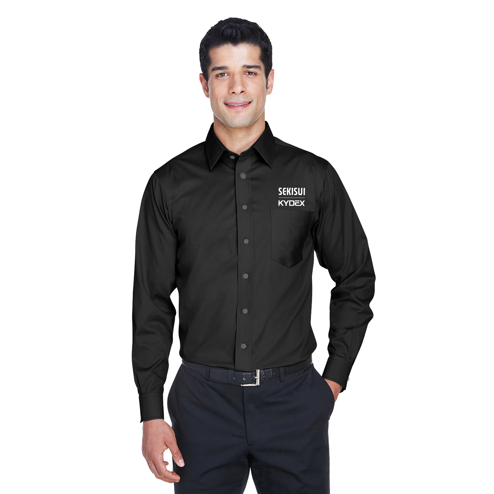 Devon & Jones - Crown Collection Solid Stretch Twill Woven Shirt. DG530.
