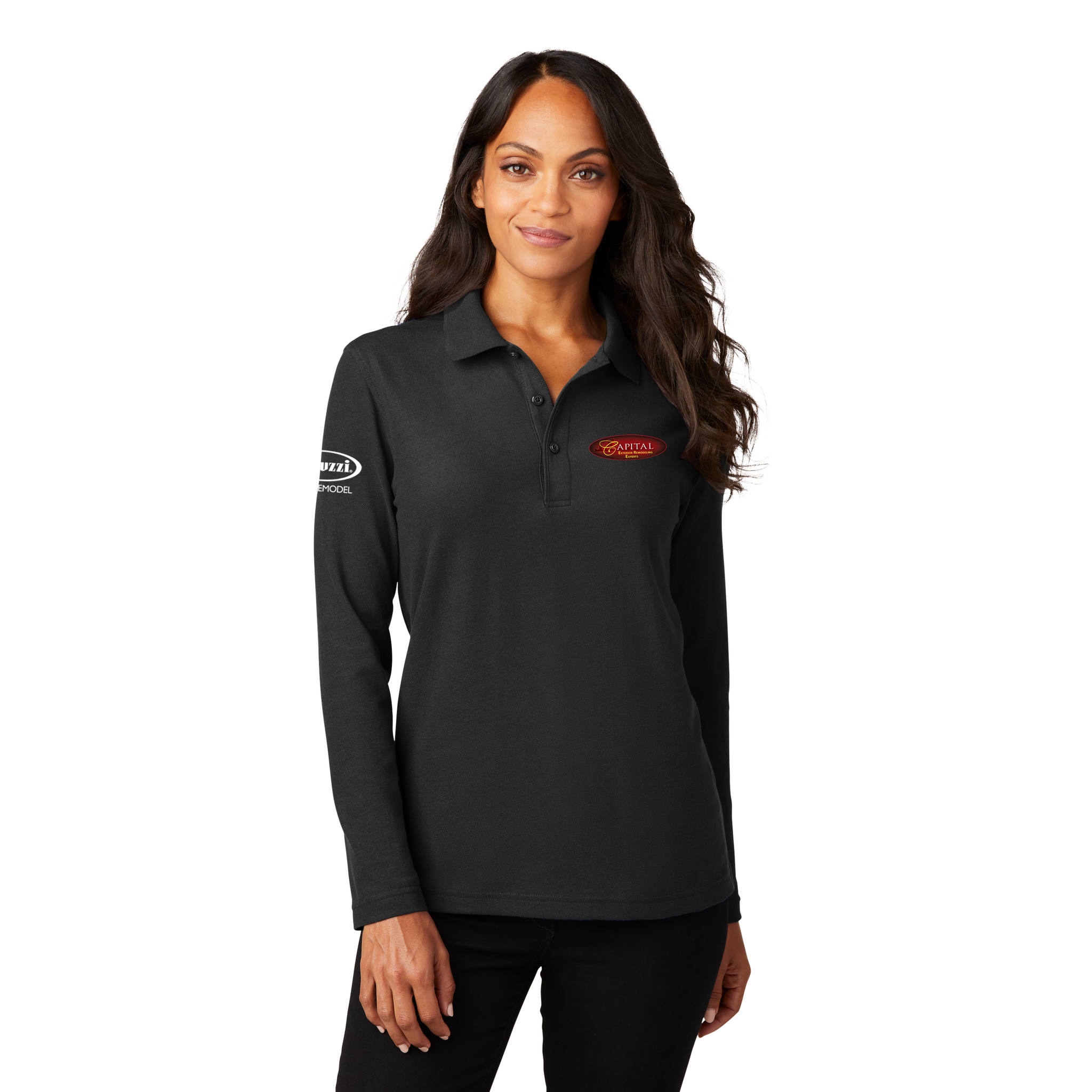 Port Authority - Ladies Silk Touch Long Sleeve Polo. L500LS.