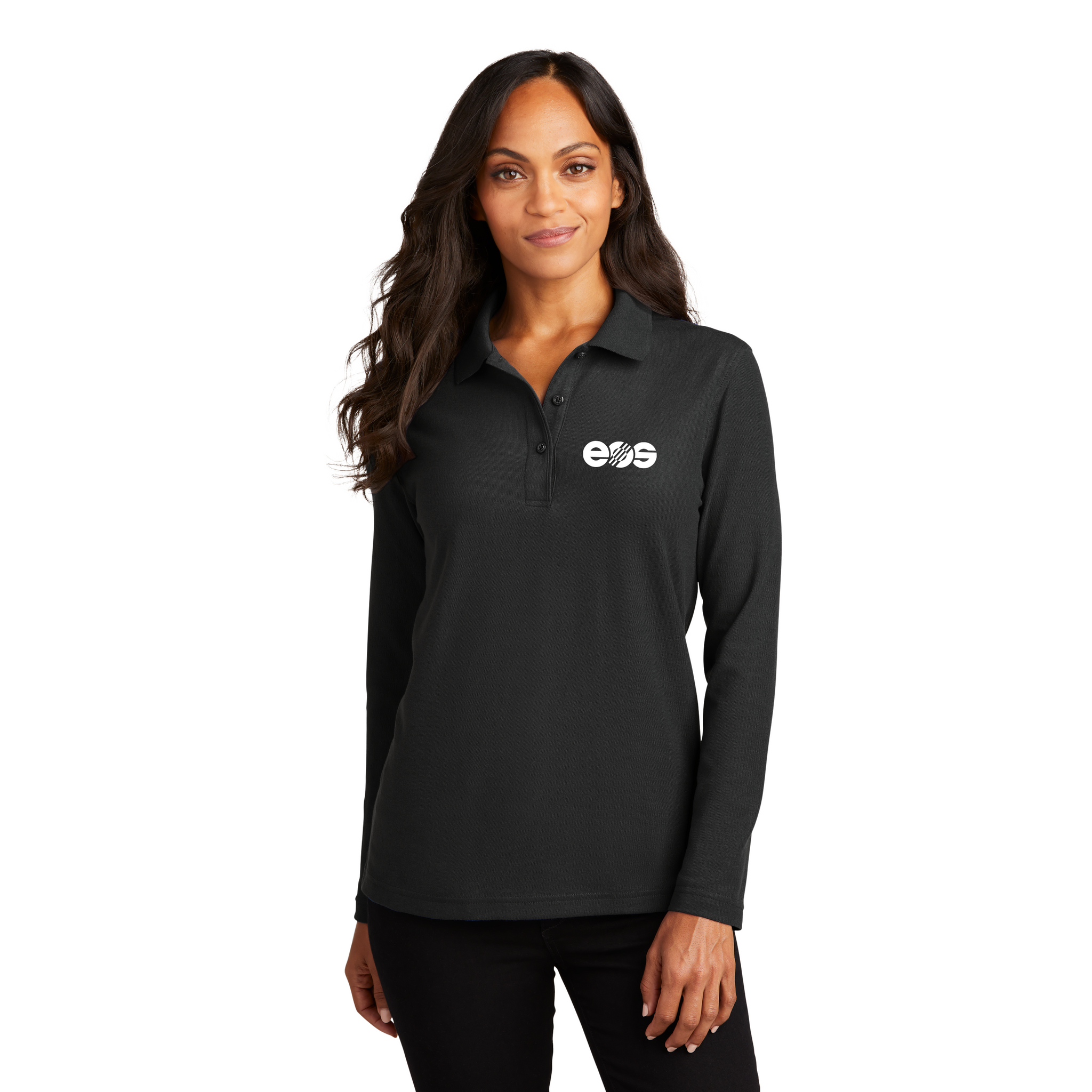 Port Authority - Ladies Silk Touch Long Sleeve Polo. L500LS.