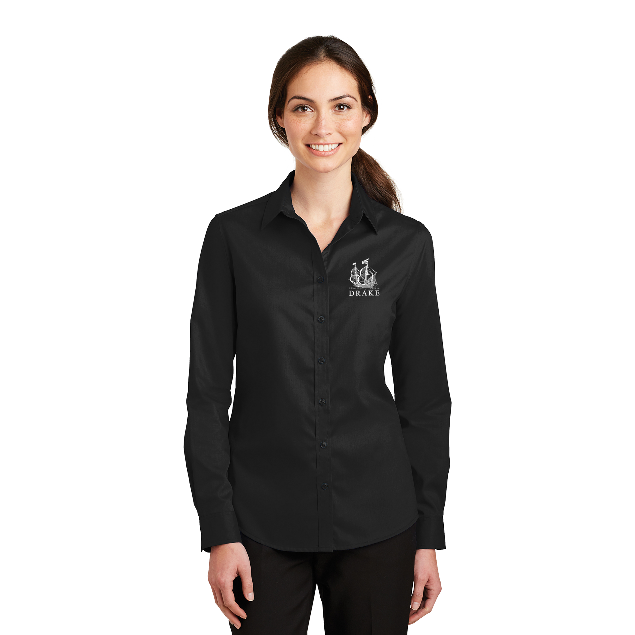 Port Authority - Ladies SuperPro Twill Shirt. L663.