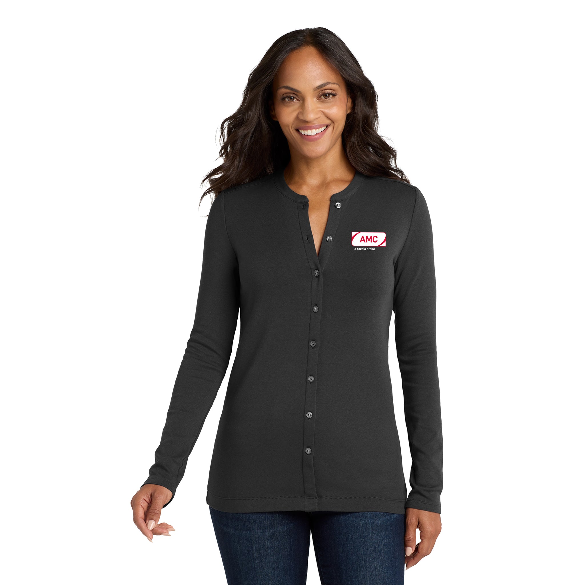 Port Authority - Ladies Concept Stretch Button-Front Cardigan. LM1008.