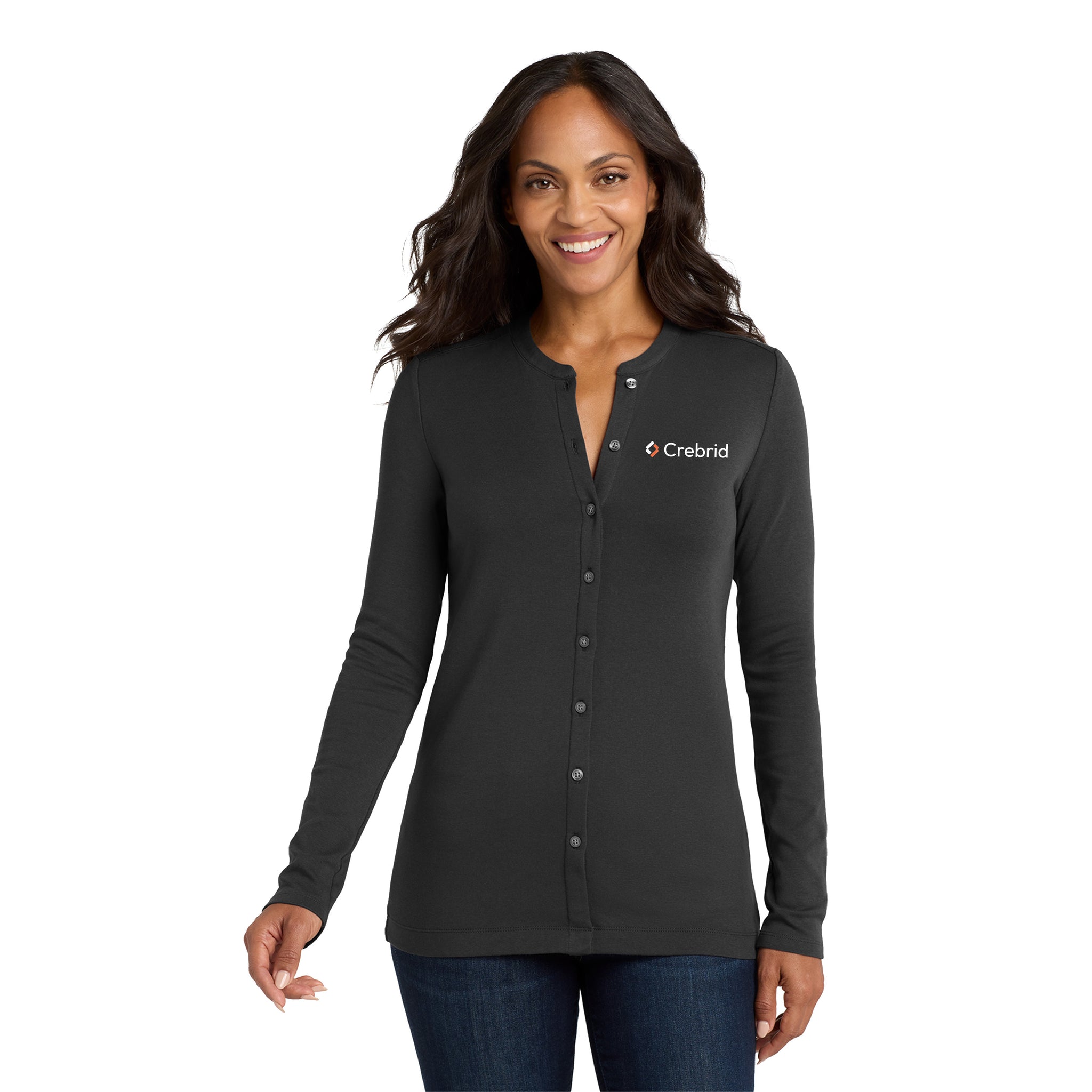 Port Authority - Ladies Concept Stretch Button-Front Cardigan. LM1008.