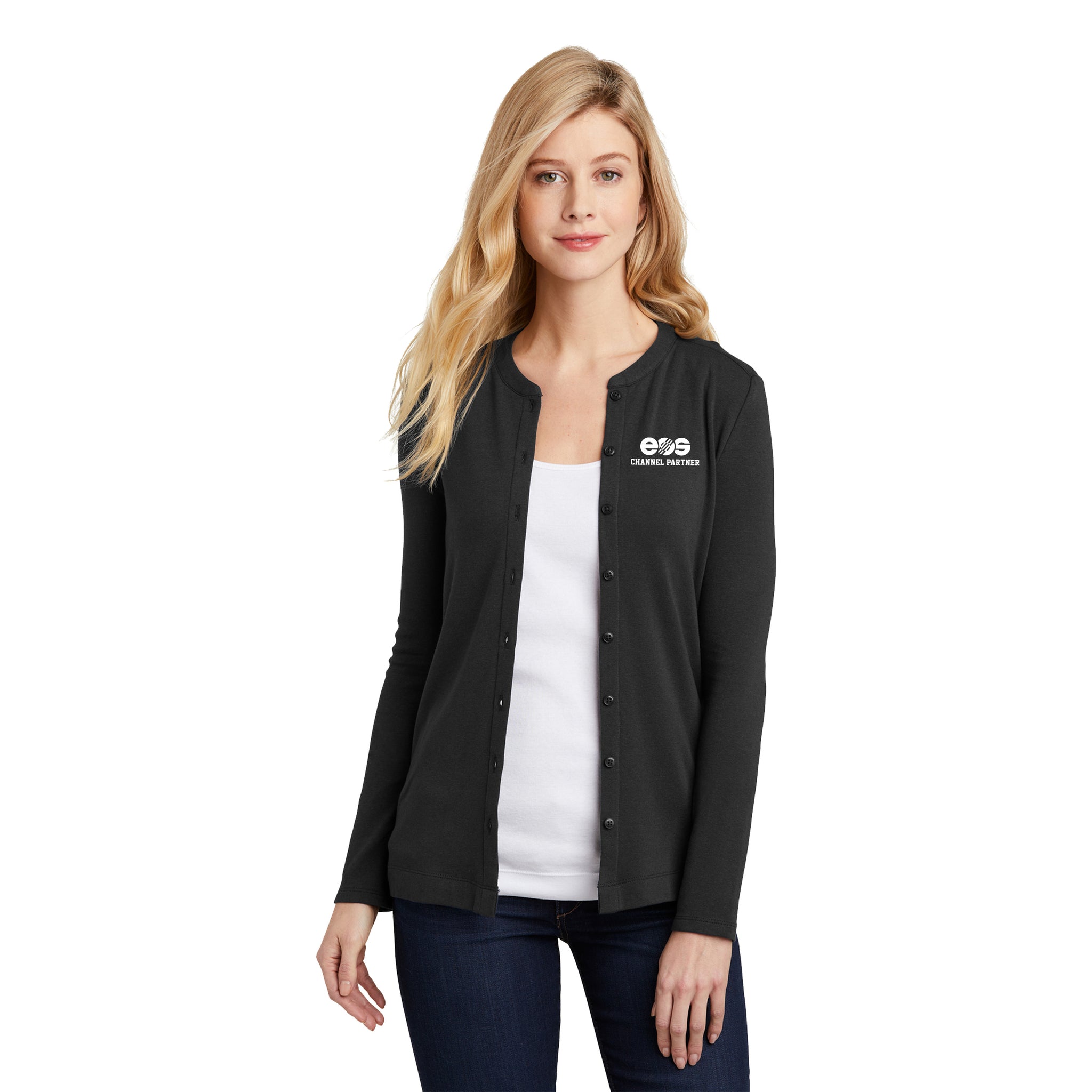 Port Authority - Ladies Concept Stretch Button-Front Cardigan. LM1008.