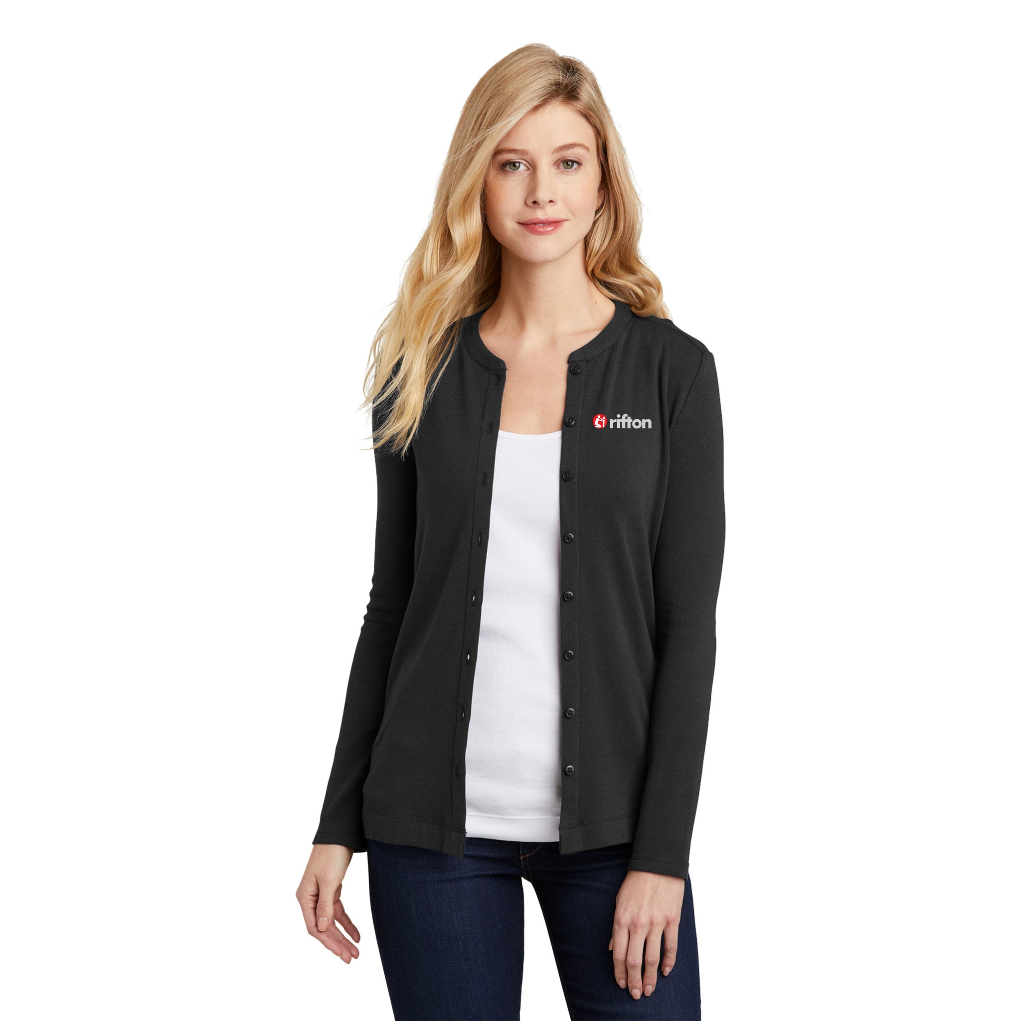 Port Authority - Ladies Concept Stretch Button-Front Cardigan. LM1008.