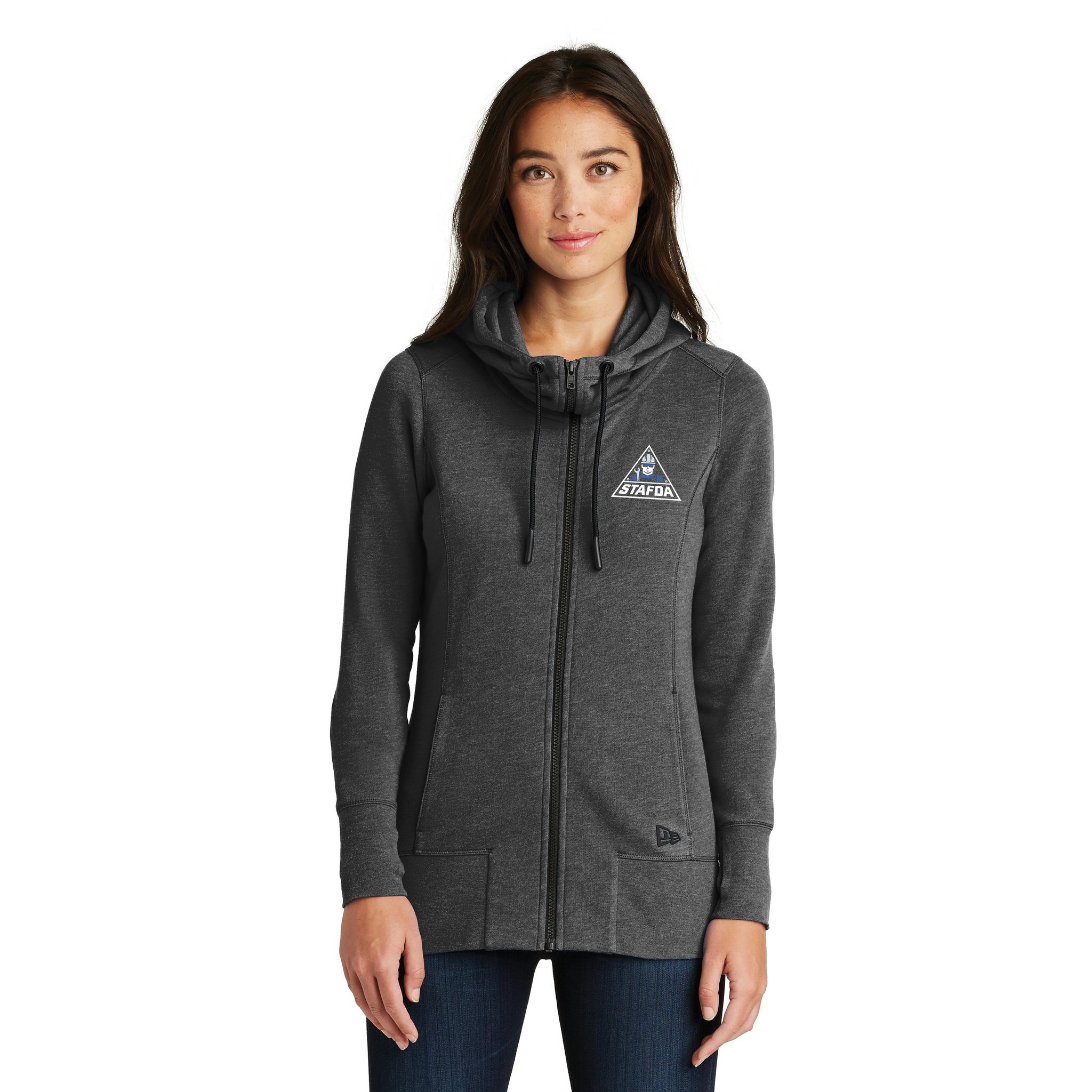 New Era - Ladies Tri-Blend Fleece Full-Zip Hoodie. LNEA511.