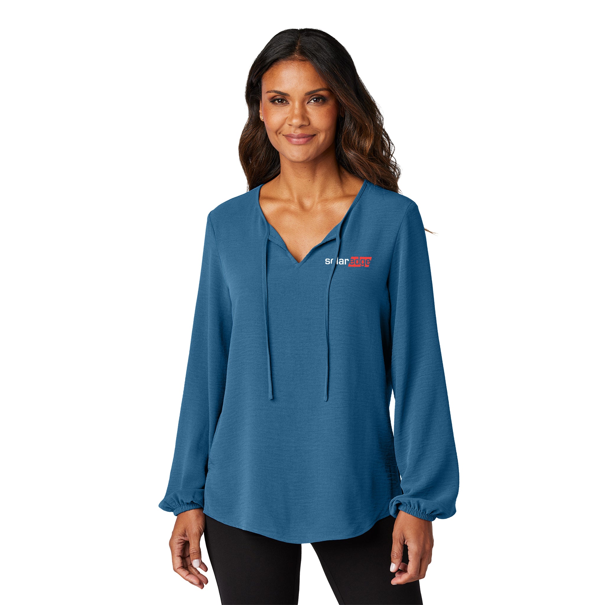 Port Authority - Ladies Textured Crepe Blouse. LW714.
