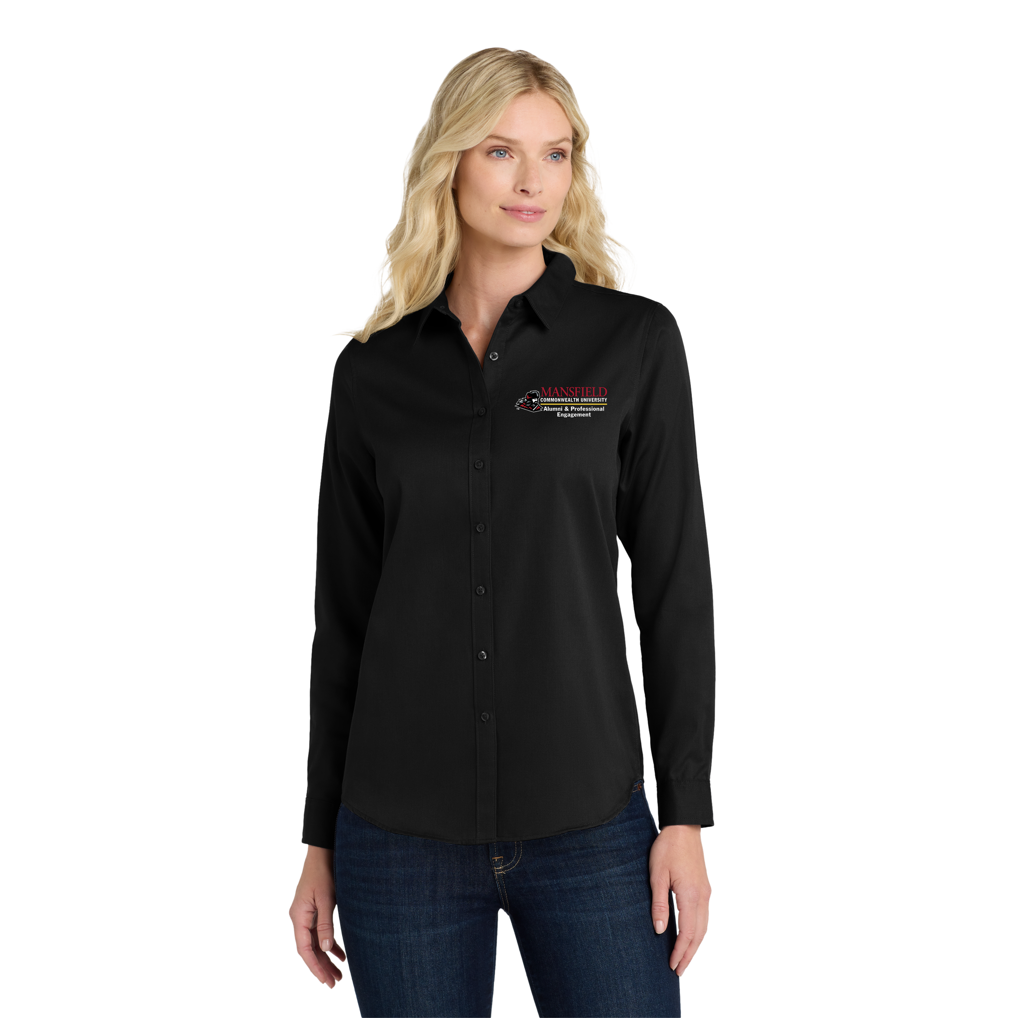 Port Authority - Ladies Long Sleeve SuperPro React Twill Shirt. LW808. (MANSFIELD)