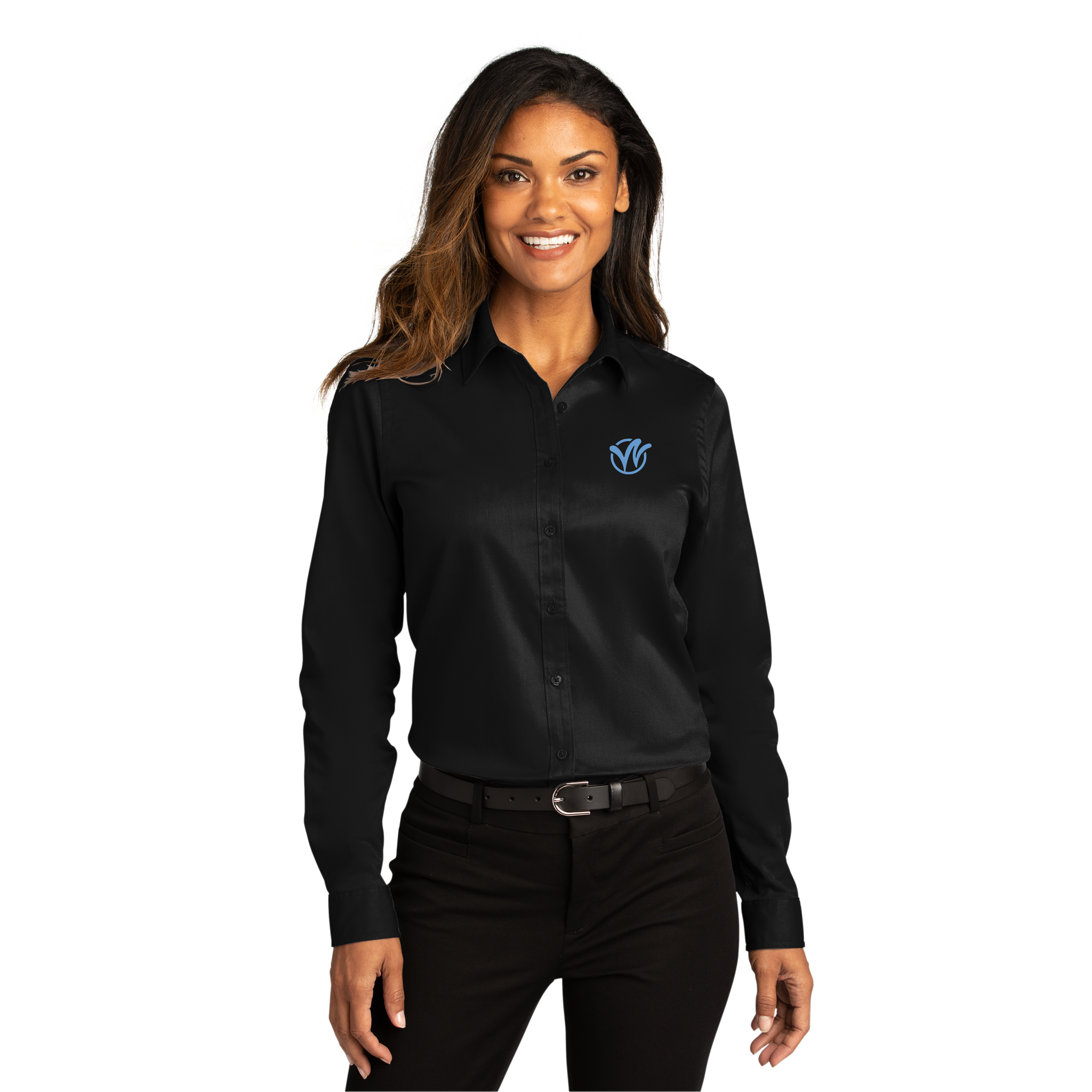 Port Authority - Ladies Long Sleeve SuperPro React Twill Shirt. LW808.