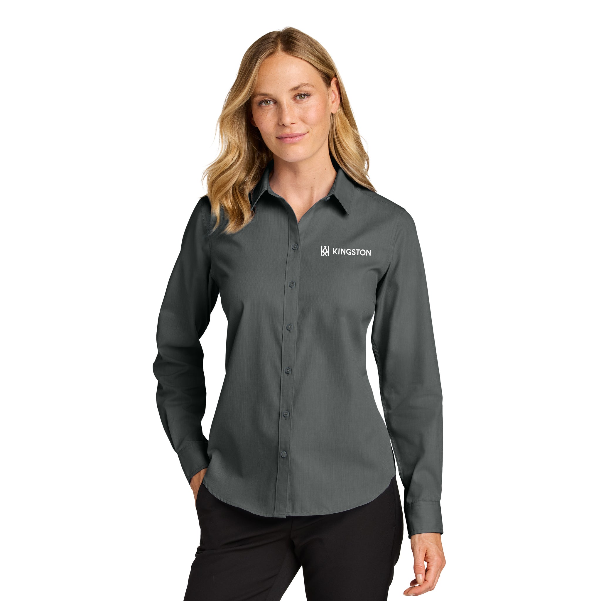 Port Authority - Ladies Long Sleeve Nailhead Easy Care Shirt. LW816.