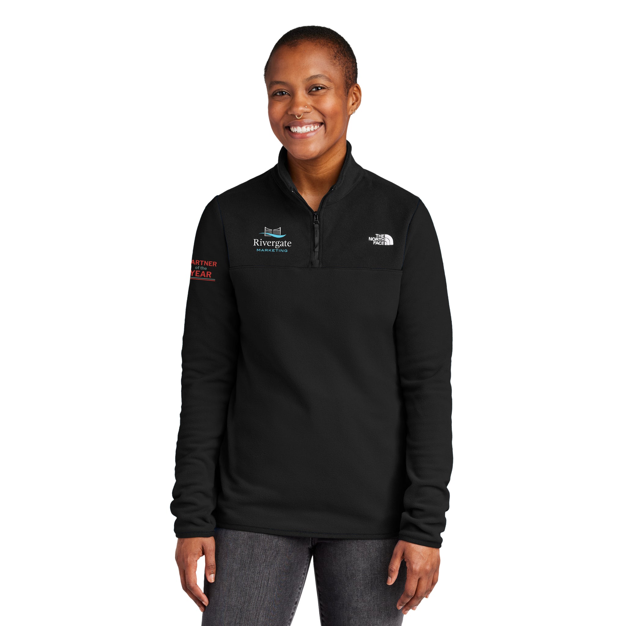 The North Face - Ladies Glacier 1/4-Zip Fleece. NF0A7V4M. (+SLEEVE)