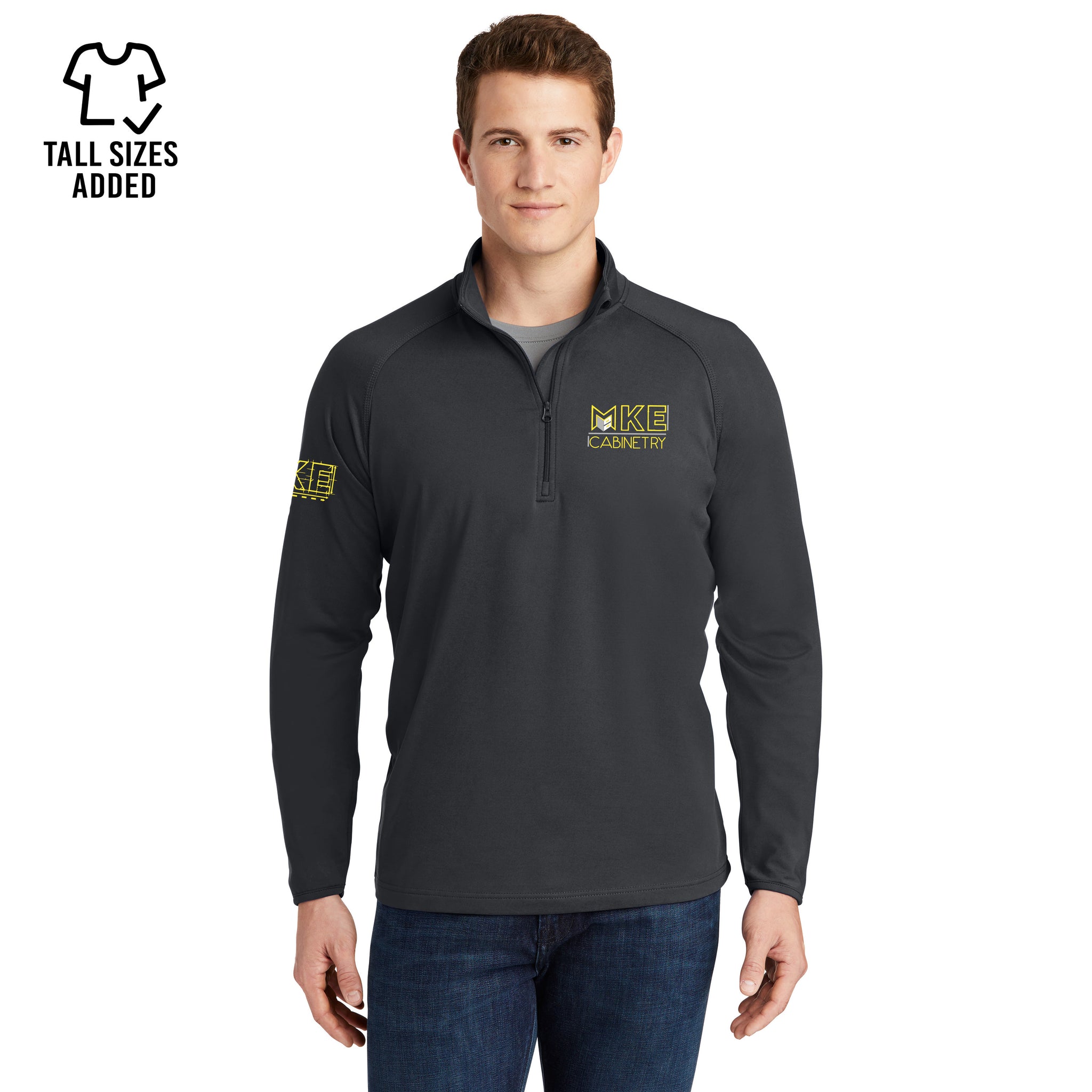 Sport Tek - Performance Stretch 1/2-Zip Pullover. ST850. [+SLEEVE]