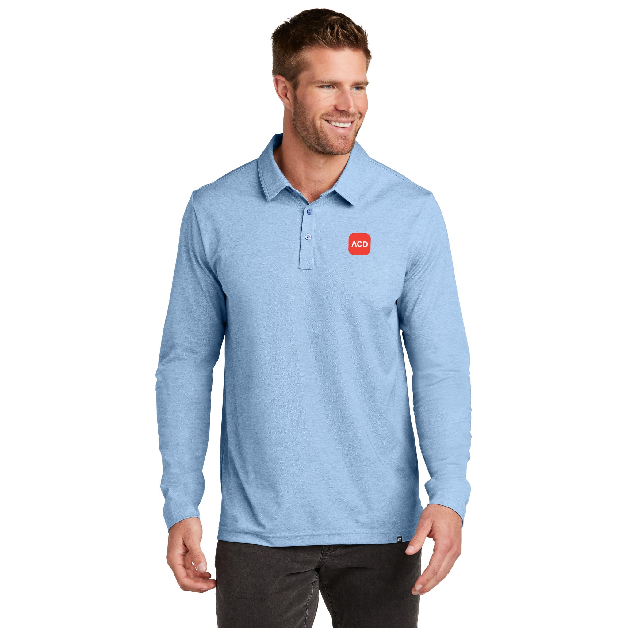 Travis Mathew - Oceanside Heather Long Sleeve Polo. TM1MZ343.