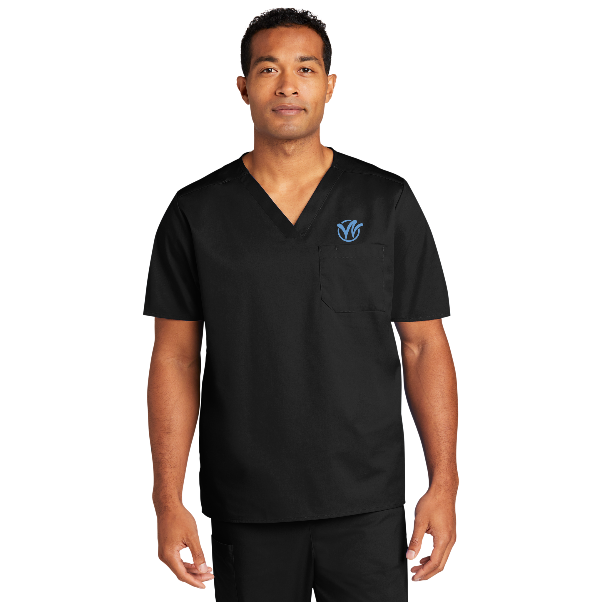 Wink - WorkFlex™ Chest Pocket V-Neck Top. WW3160.