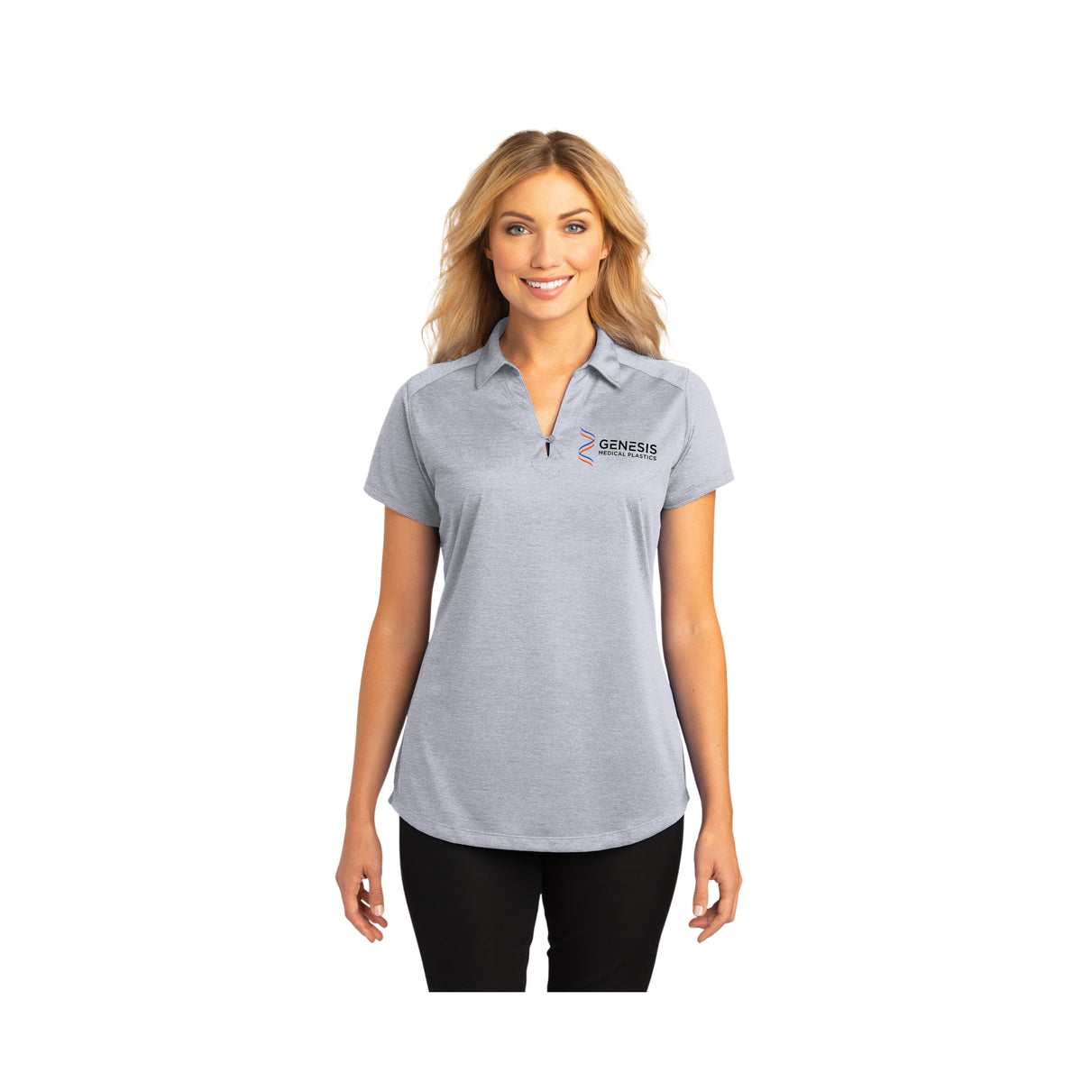 Port Authority Ladies Digi Heather Performance Polo. L574. – Custom Threads