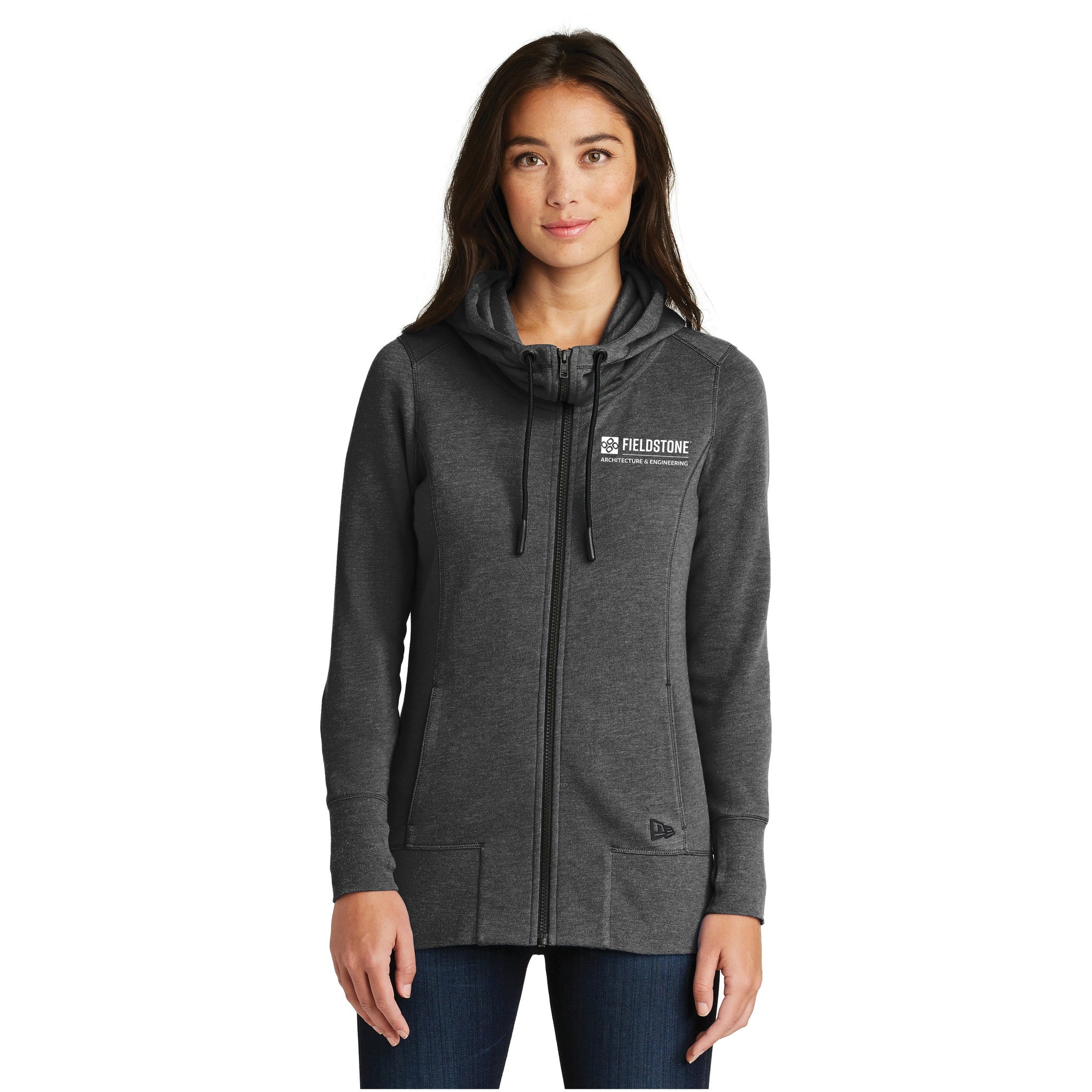 New Era - Ladies Tri-Blend Fleece Full-Zip Hoodie. LNEA511.