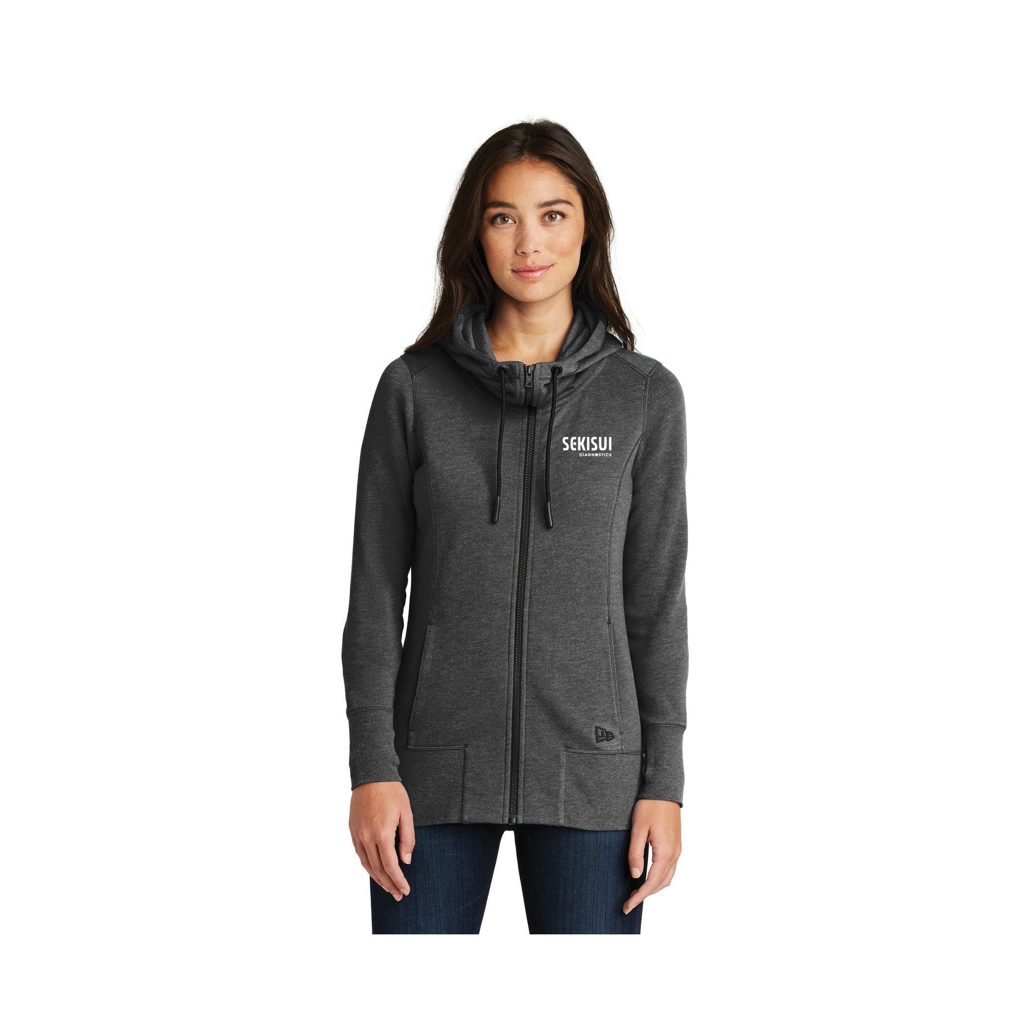 New Era - Ladies Tri-Blend Fleece Full-Zip Hoodie. LNEA511.