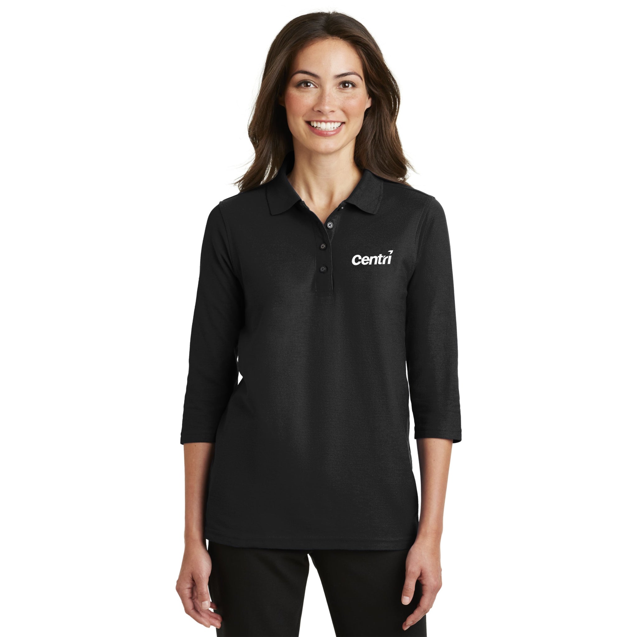 Port Authority - Ladies Silk Touch 3/4-Sleeve Polo. L562.